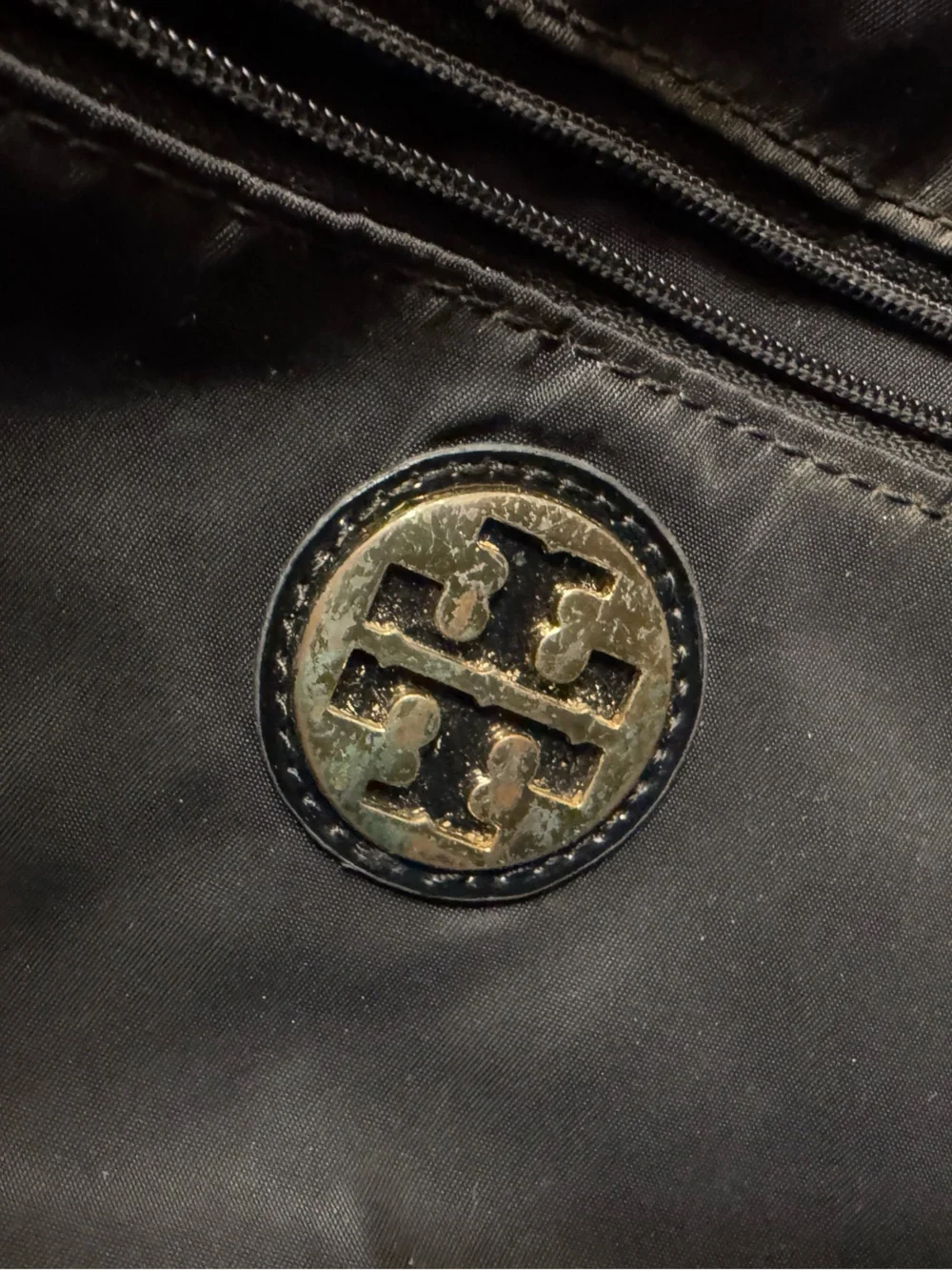Tory Burch Ella Patent Leather Tote in Black